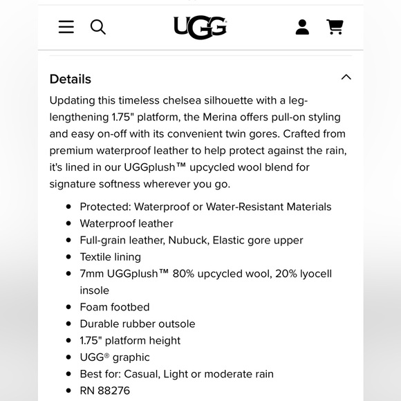 NIB UGG Merina Waterproof Leather Platform
Boots - Picture 16 of 17